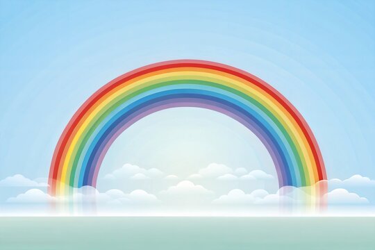 Vector rainbow with transparent effect
