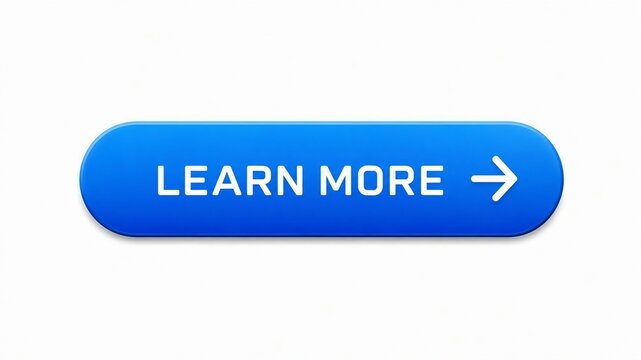 Blue call to action button with learn more text and arrow