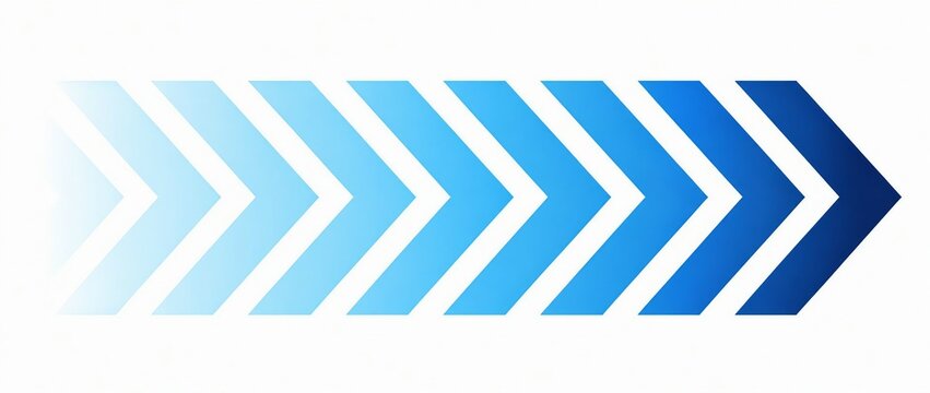 Modern blue gradient arrow pointing to the right