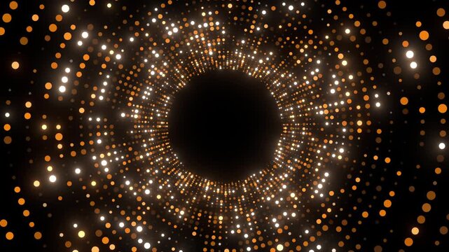 sparkling golden glitter light particles background video