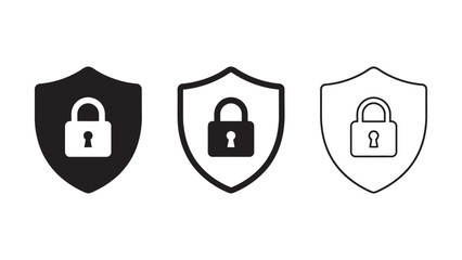 Security shield lock icon set © YUNUS MIAH