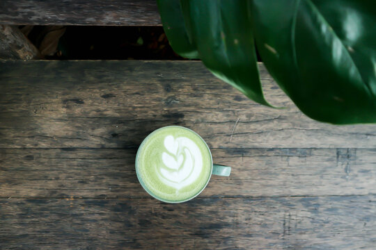 green tea or matcha green tea, milk green tea or matcha latte or matcha green tea latte