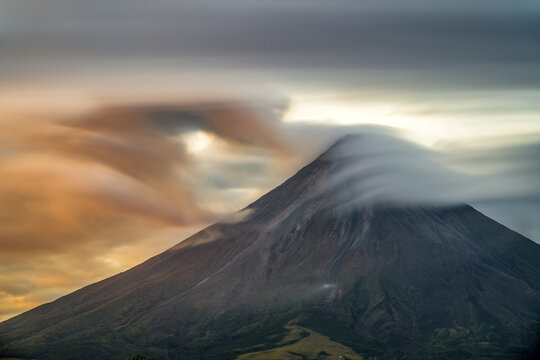 Long Exposure of Mount Mayon, Albay, Philippines 