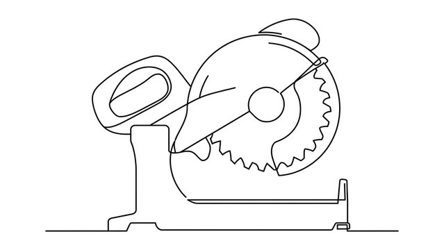 Circular saw on white background.