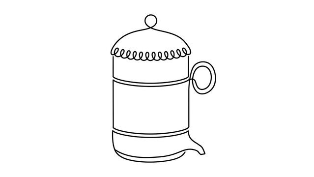Coffee Percolator Pot white background.