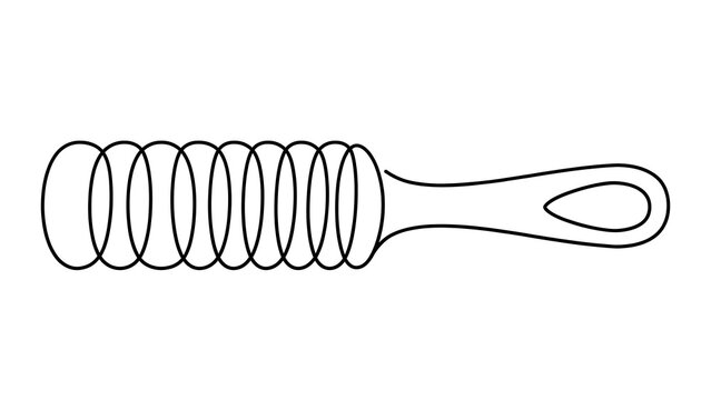 Coil spring tool on white background.