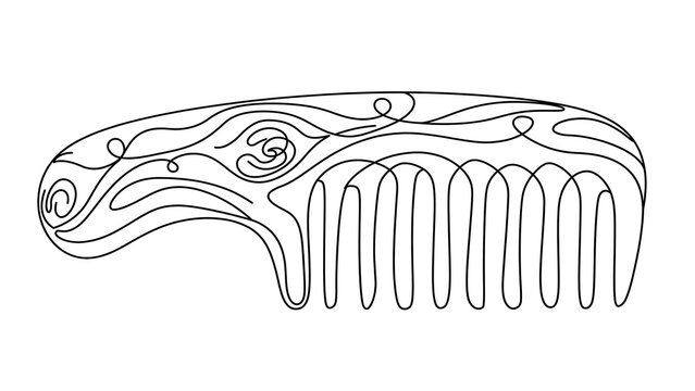 Comb white background.