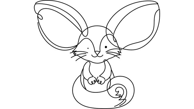 Cute cartoon mouse white background.