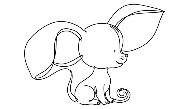 Cute cartoon mouse white background.