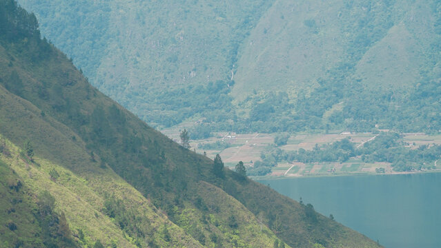 mountain landscape with lake