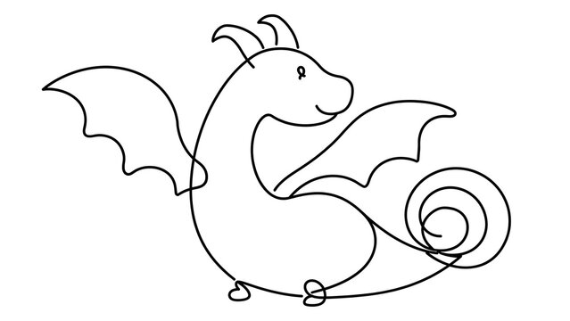 cute dragon white background.