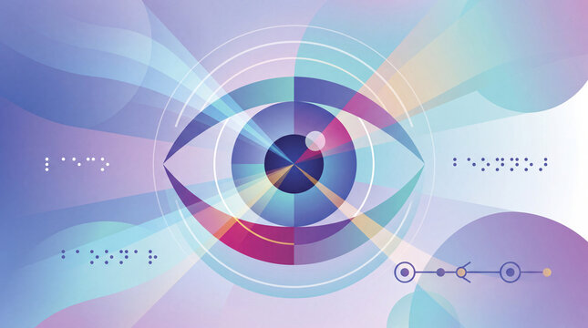 WORLD BLINDNESS AWARENESS MONTH OCTOBER shows an abstract eye