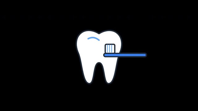 Toothbrush Cleaning Tooth Motion Graphic Animation