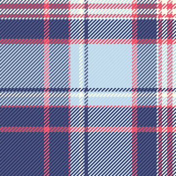 Sketch texture plaid fabric, online seamless vector background. Diamond pattern check tartan textile in blue and light colors.