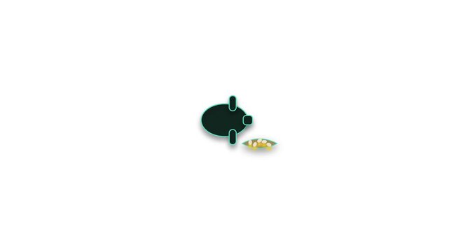 Premium 4K geometric sea turtle approaching a geometric nesting site, triggering a glowing egg reaction with precise timing, seamless 60fps loop.