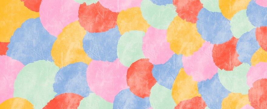 Colorful Abstract Collage with Textured Organic Shapes