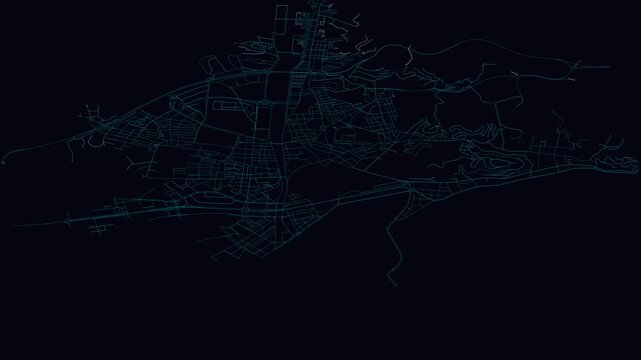 M&aacute;laga, Spain, City Infrastructure Expansion Animation, Urban Visualization Technology