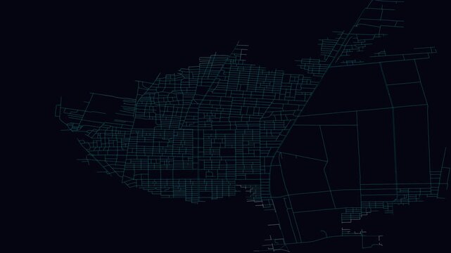 Khartoum North, Sudan, City Infrastructure Expansion Animation, Urban Visualization Technology