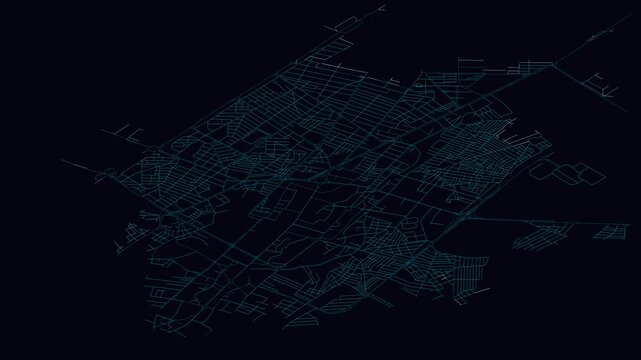 Kermānshāh, Iran, City Infrastructure Expansion Animation, Urban Visualization Technology