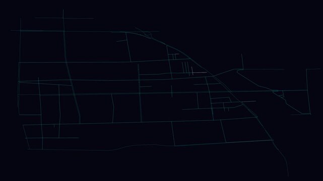 Yuci, China, City Infrastructure Expansion Animation, Urban Visualization Technology