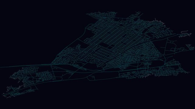 Pikine, Senegal, City Infrastructure Expansion Animation, Urban Visualization Technology