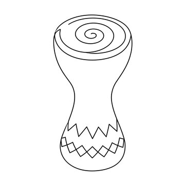 Djembe Drum white background.