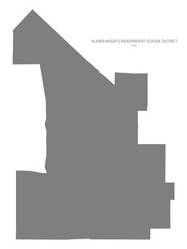 Alamo Heights Independent School District Map, Texas, USA