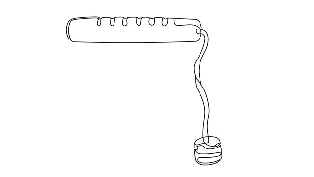 Electric toothbrush on white background.