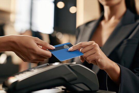 Contactless Card Payment at a Modern Point of Sale Terminal