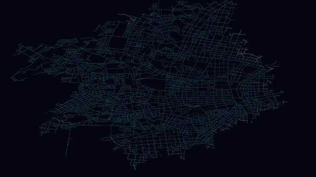 Hamamatsu, Japan, City Infrastructure Expansion Animation, Urban Visualization Technology