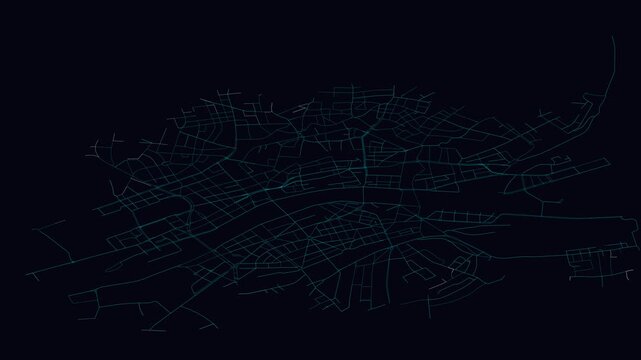 Frankfurt, Germany, City Infrastructure Expansion Animation, Urban Visualization Technology