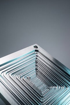 Precision titanium bipolar plate stack for green hydrogen PEM electrolyzer on clean energy poster