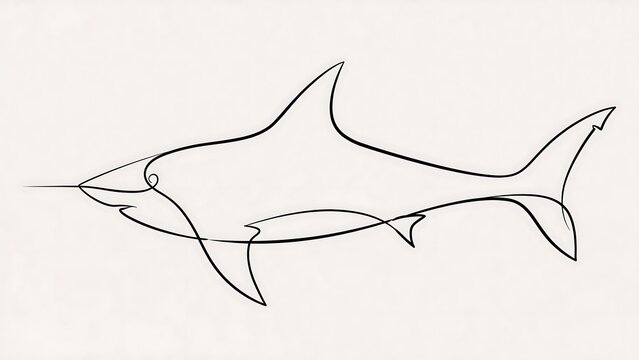 Dolphin drawing on white background.