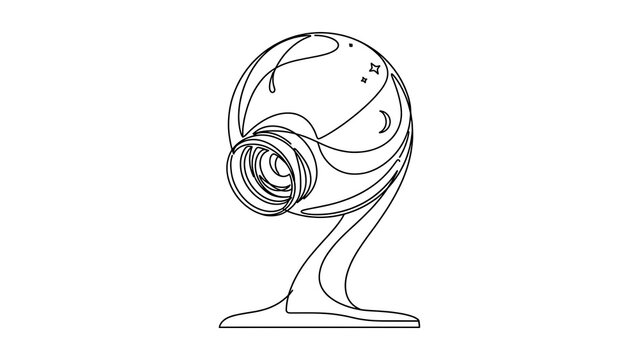 Earth globe on stand white background.