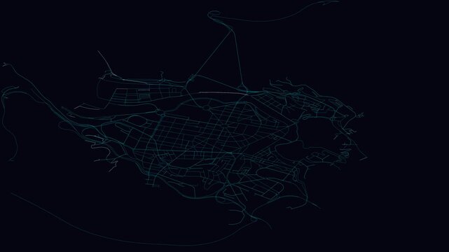 Bilbao, Spain, City Infrastructure Expansion Animation, Urban Visualization Technology