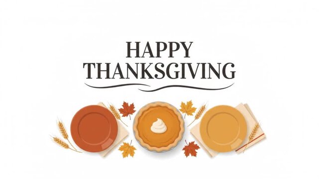 Flat 2D animation of a delicious pumpkin pie slice rising on white background