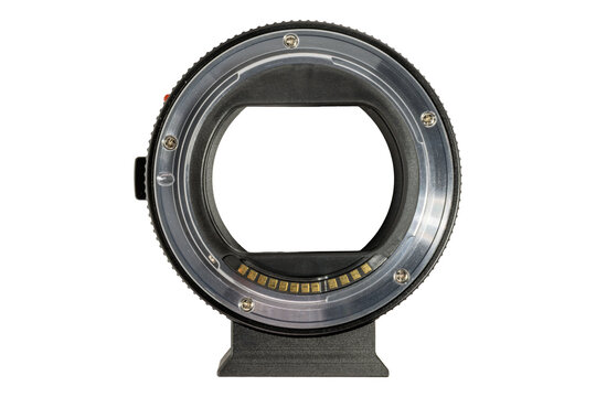 Camera lens mount adapter with electronic contacts tripod foot precision