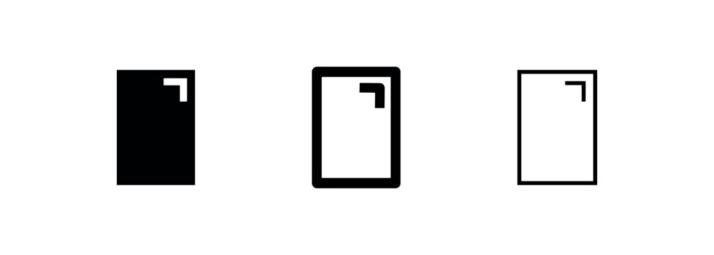 Document file icon set