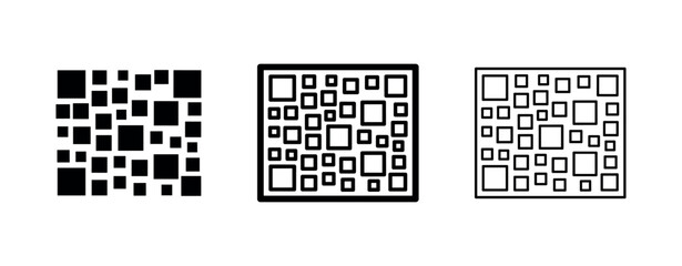 Fototapeta premium Abstract digital data matrix grid icons