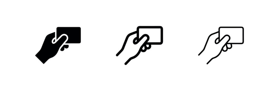 Hand Holding Card Icons for Payment and Membership Access