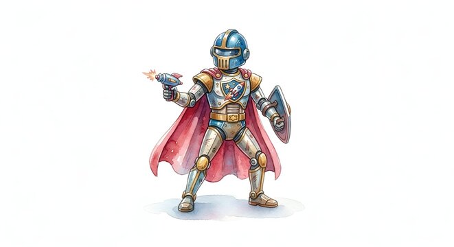 toy knight on a white background