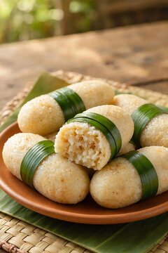 Traditional Gutel Gayo Rice Coconut Snack from Aceh Indonesia