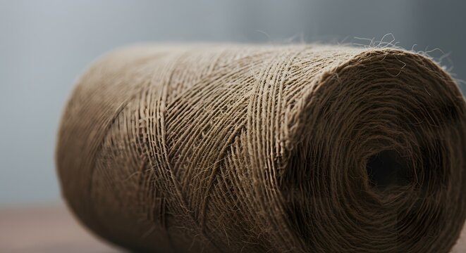 Large roll of natural jute twine fiber cord with eco friendly cylindrical material packaging