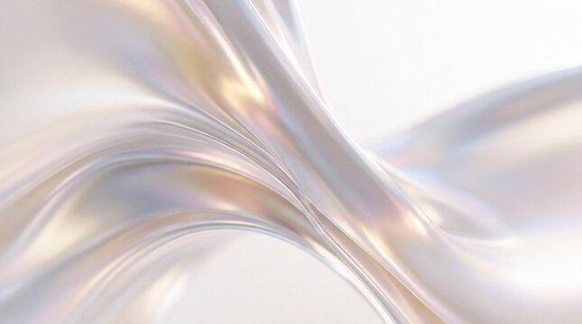 Abstract Pearlescent Fluid Waves Background for Cosmetics