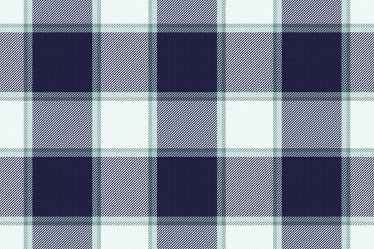 30s tartan plaid background, customize texture fabric vector. Serene seamless check pattern textile in dark and white colors.