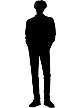 silhouette of a man standing 