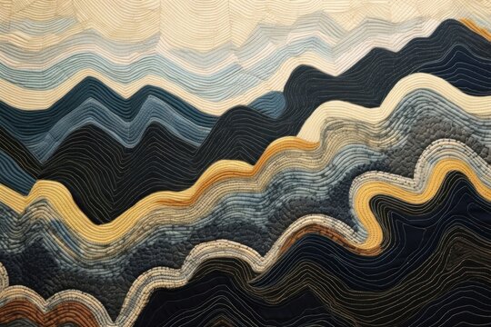 Zig zag pattern textile texture art.