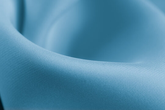 Smooth Blue Fabric Texture with Soft Wave Curve