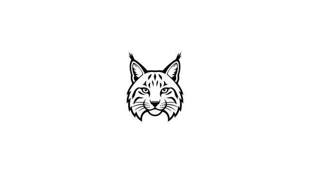 Lynx head mascot wild animal emblem for Newsletter Header Branding