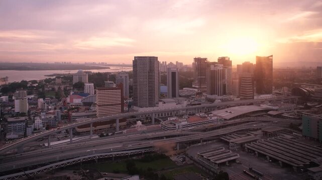 4K video of the daytime Johor Bahru cityscape in Malaysia. Let's explore the beautiful Johor Bahru cityscape.